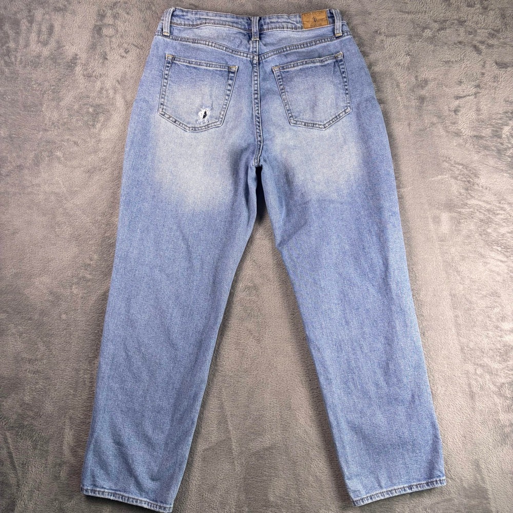 U.S. Polo Assn. Jeans Women's 8 Regular Blue Light Wash Distressed Denim Ripped - Picture 6 of 12